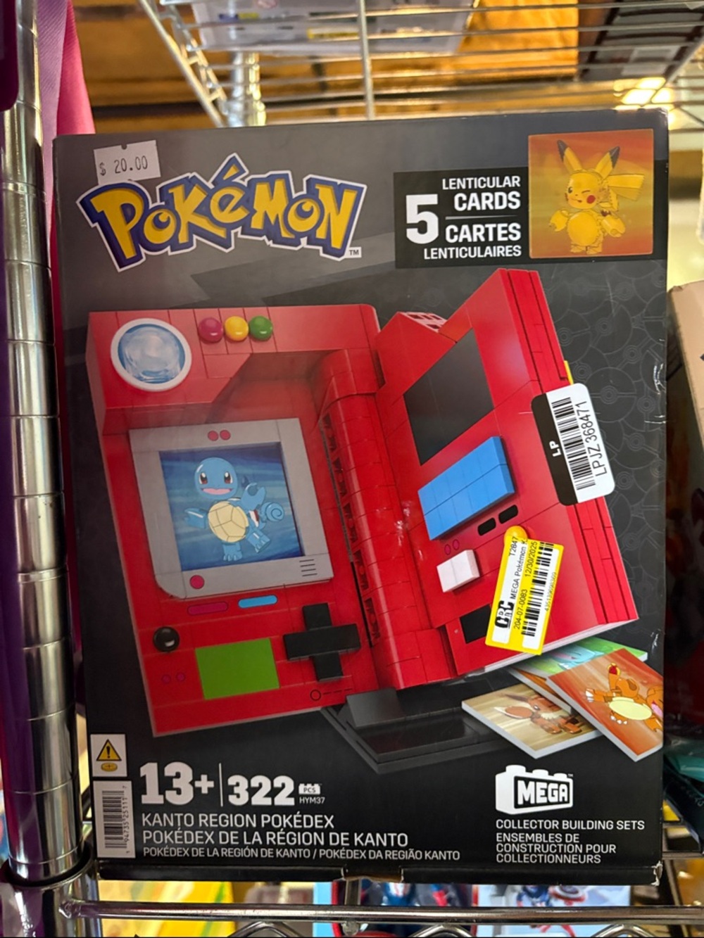 Nwt Pokémon Kanto Region Pokédex Building Set - Red